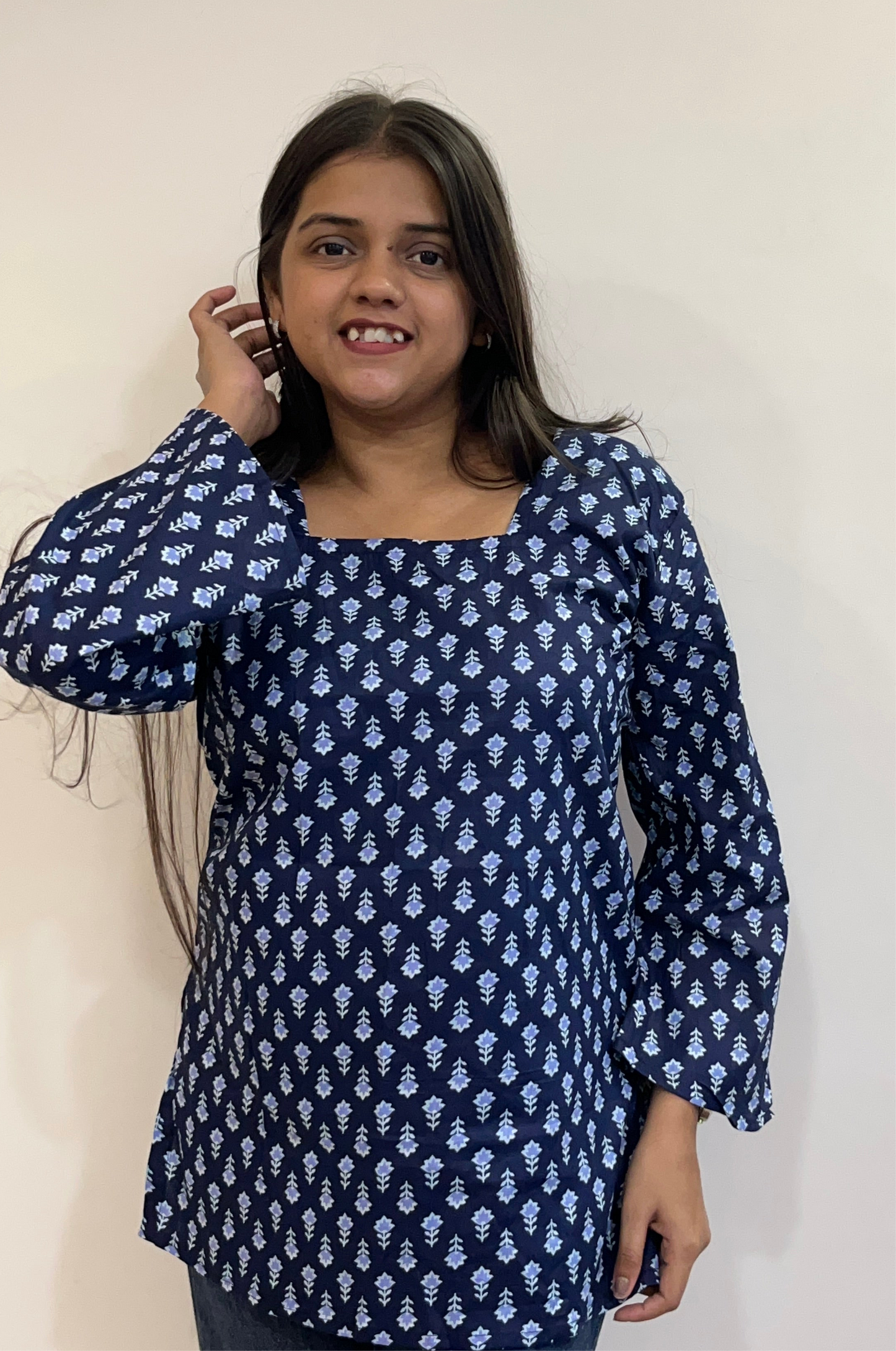Bell sleeves kurti