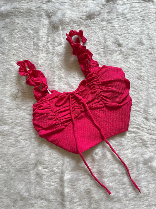 Hot Pink ruched topš¤