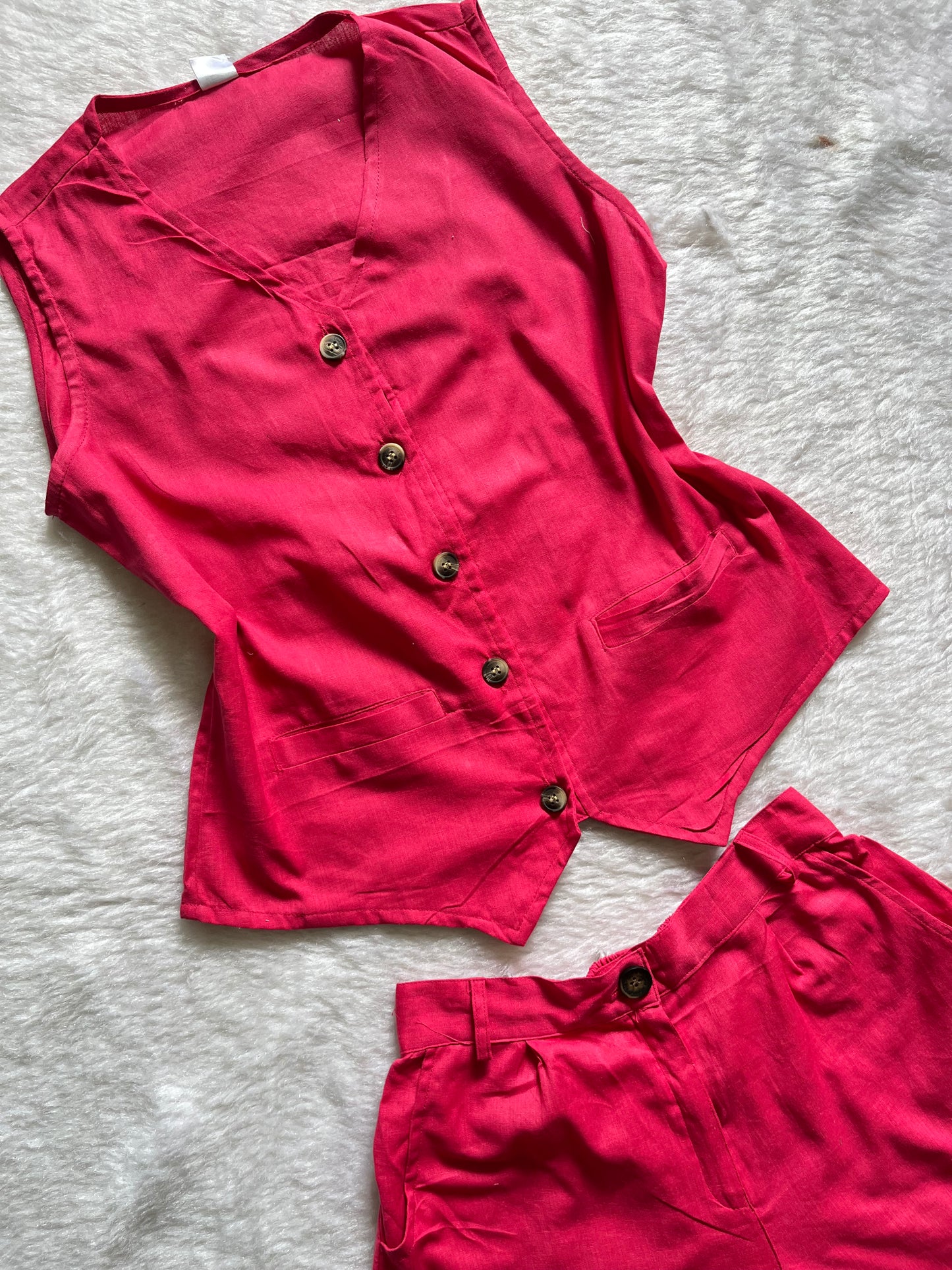 Hot Pink linen setš¤