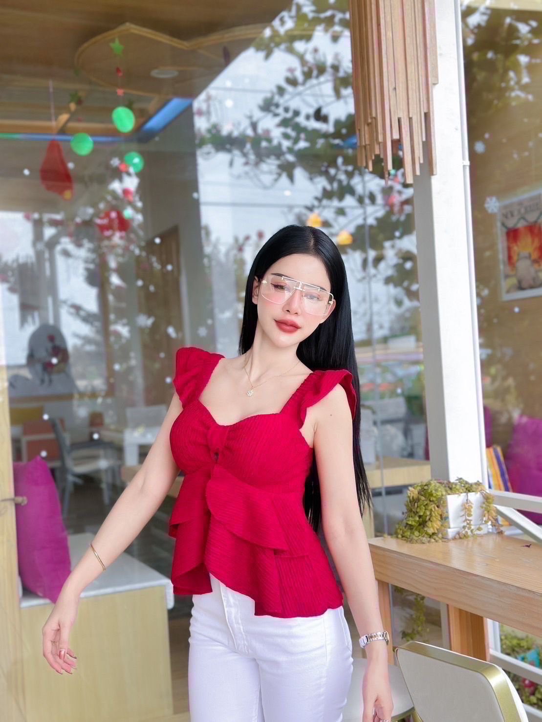 Layered peplum tops