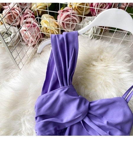 Purple twisted jumpsuit