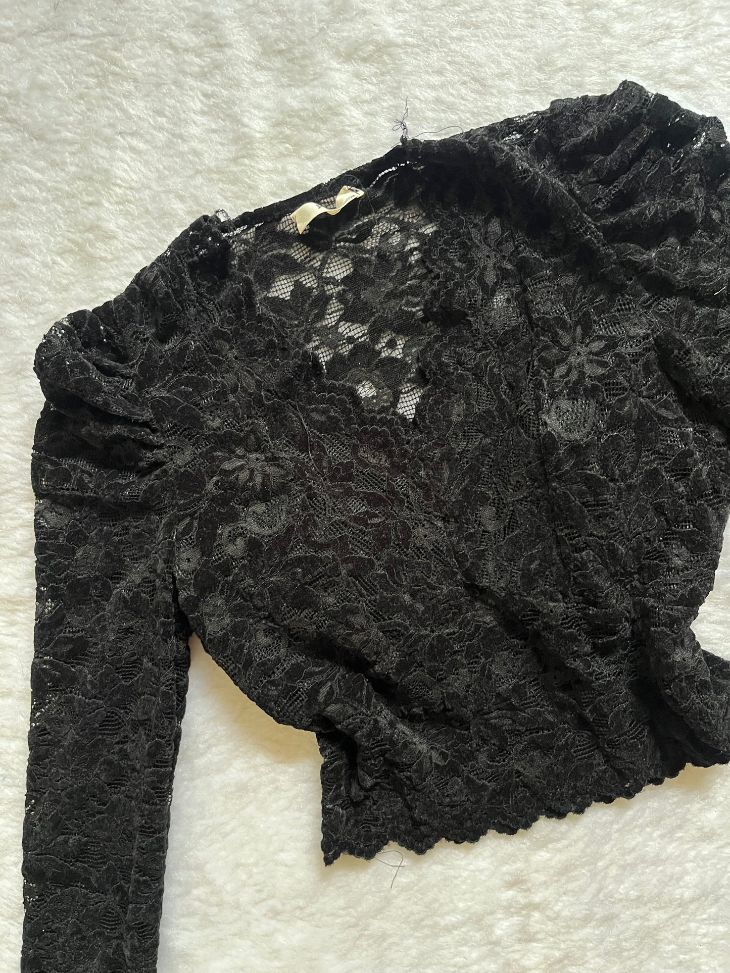 Black lacy vneck top