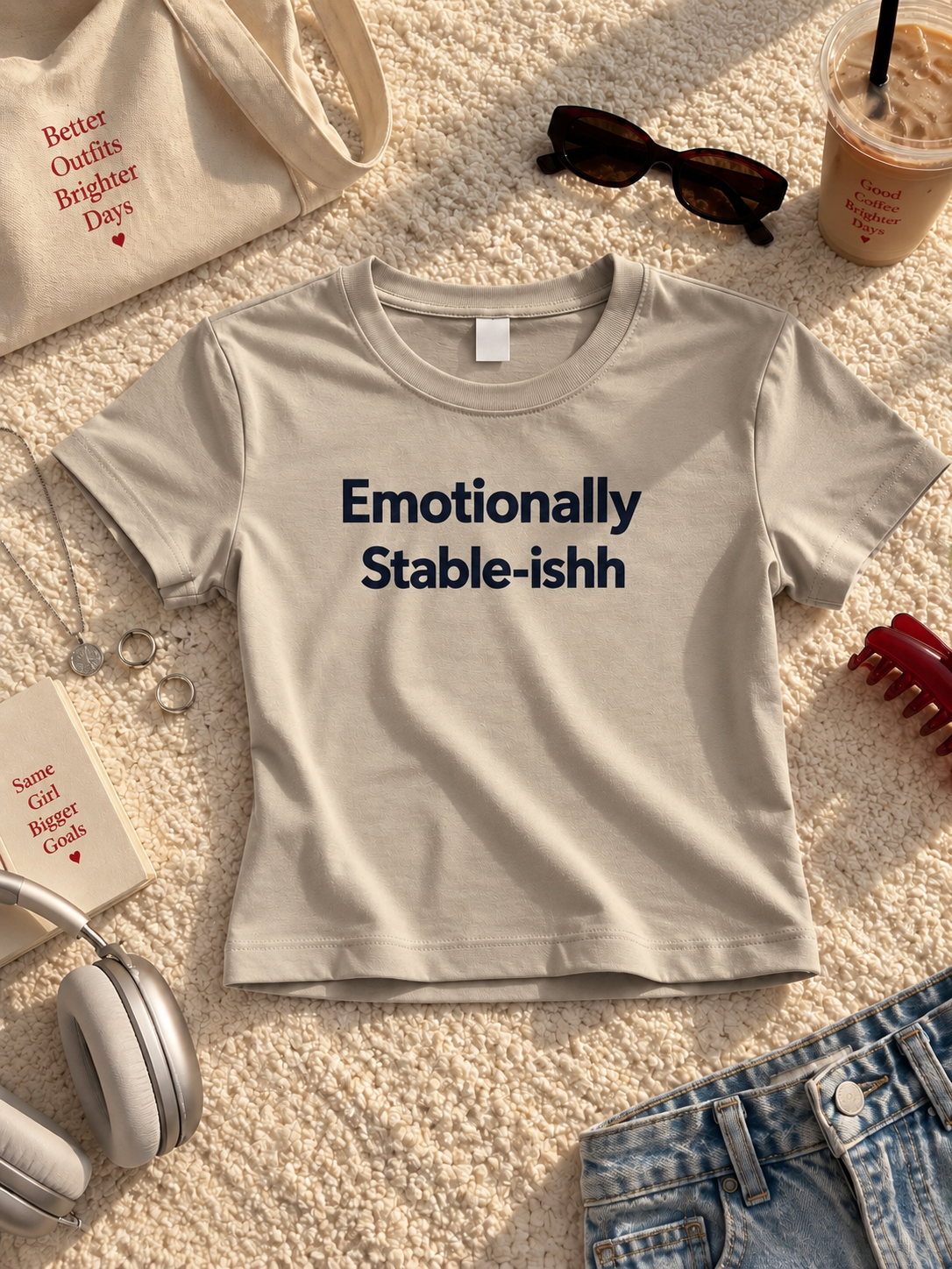 Emotionally stablish fitted tee