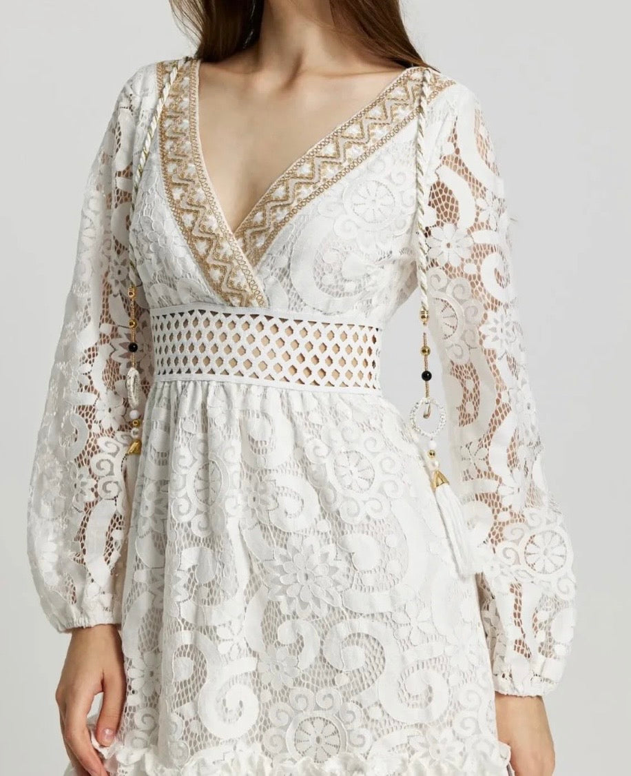 White Indie Dress