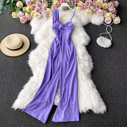 Purple twisted jumpsuit