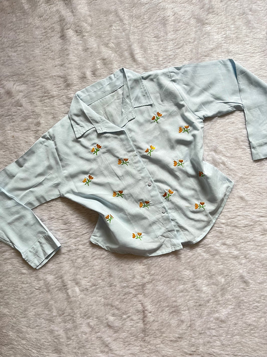 Embroidered cotton shirts❤️