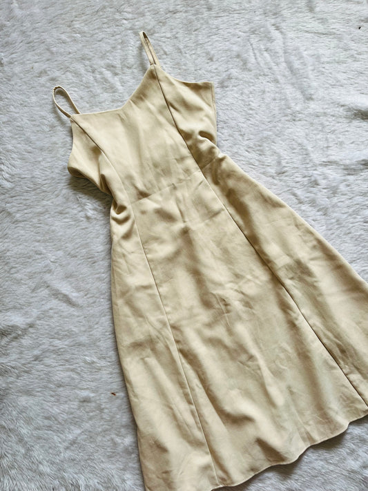 Beige Korean Dress