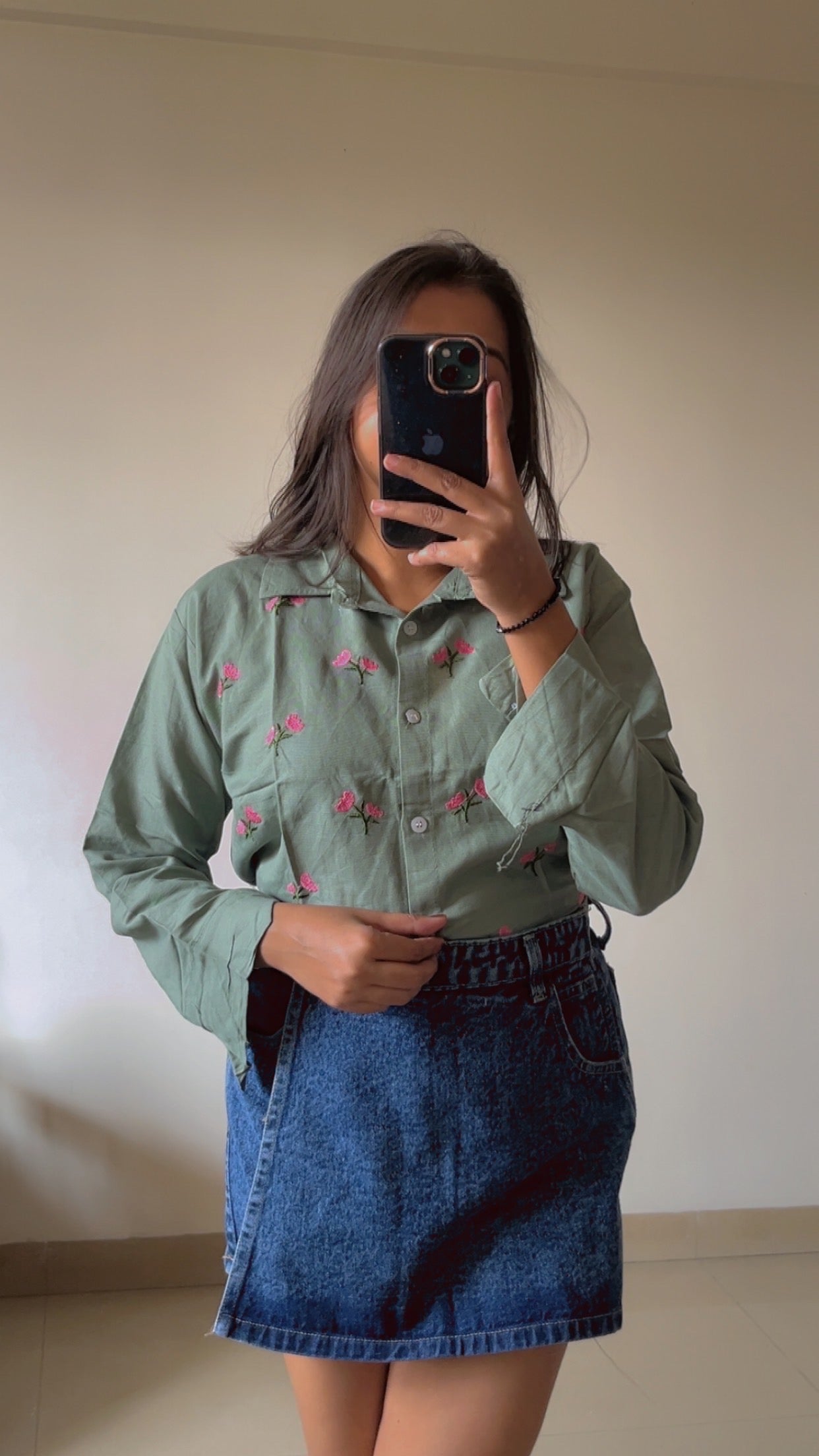 Embroidered cotton shirts❤️