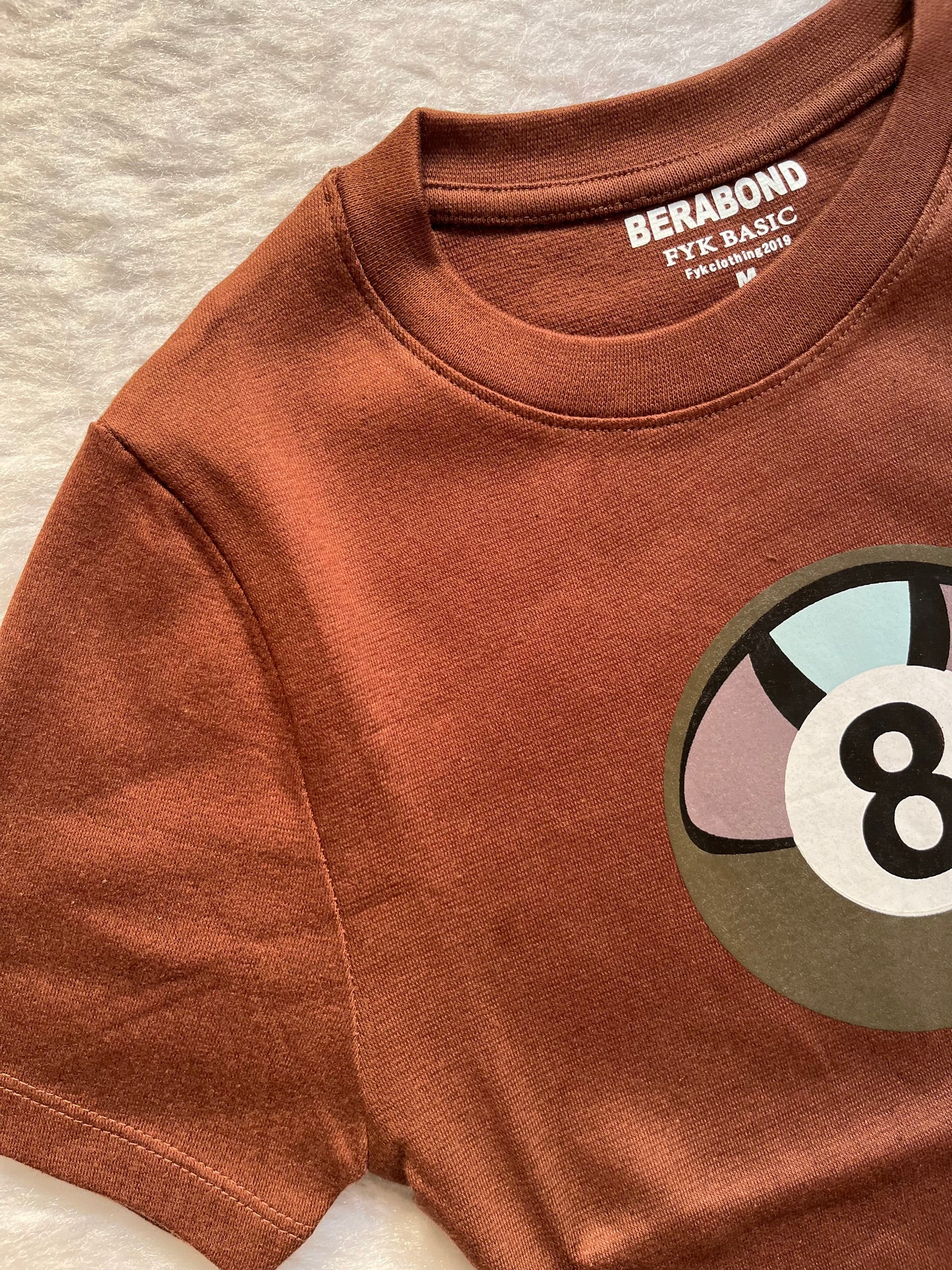 Brown tennis baby tee