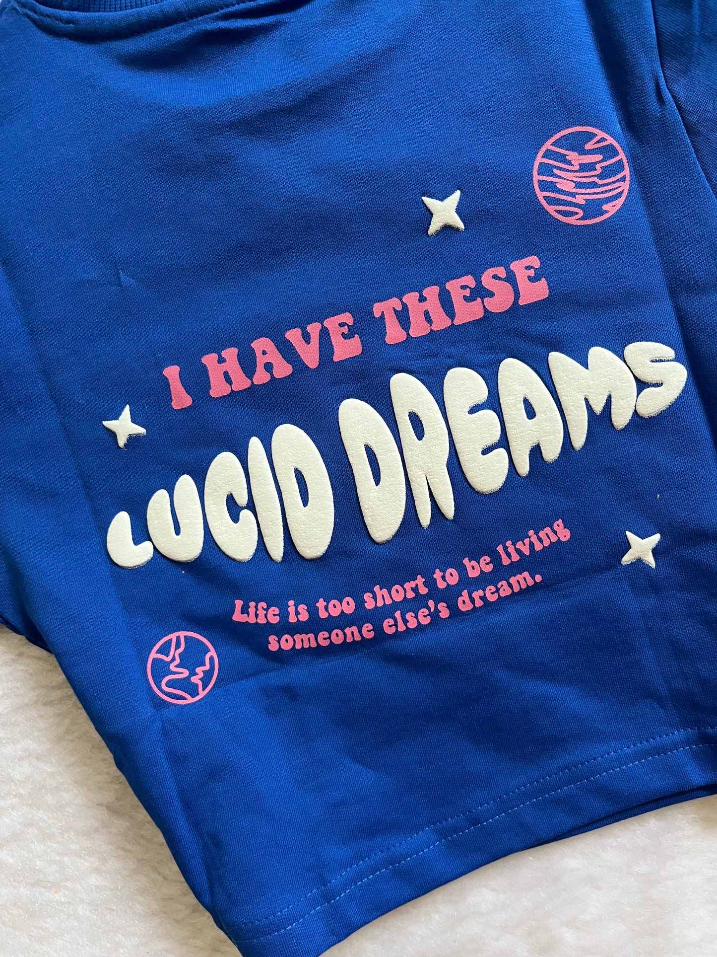 Lucid Dreams baby tee🤍