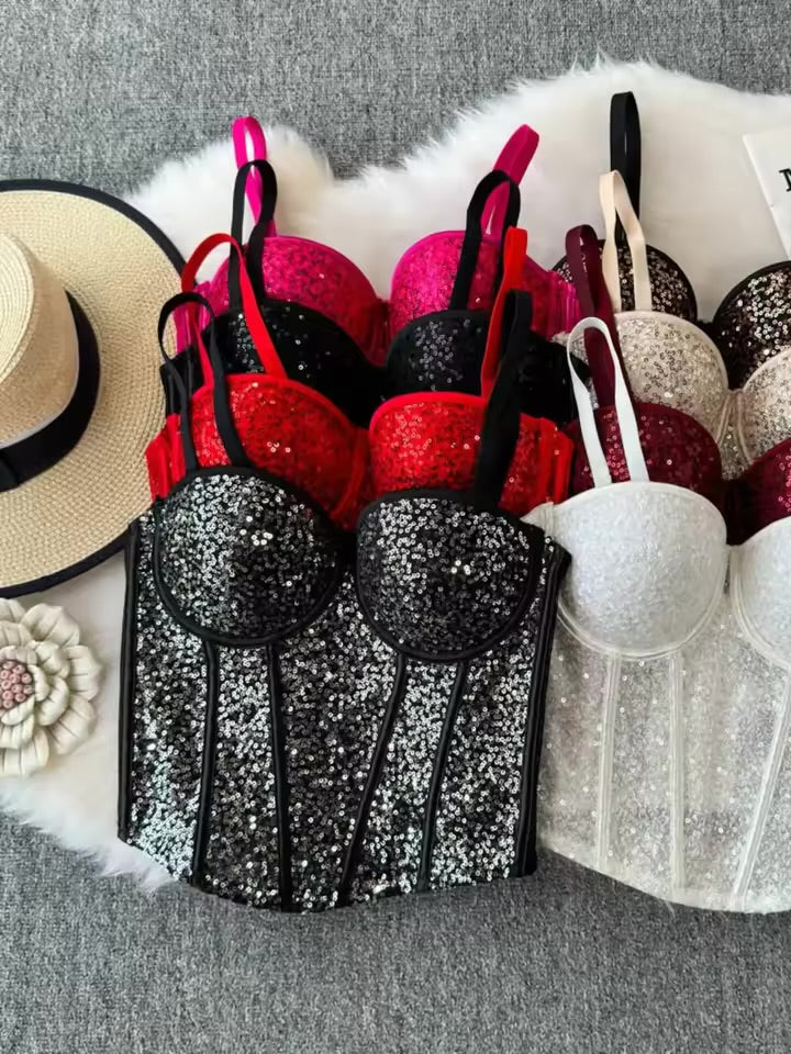 Blingy padded corsets