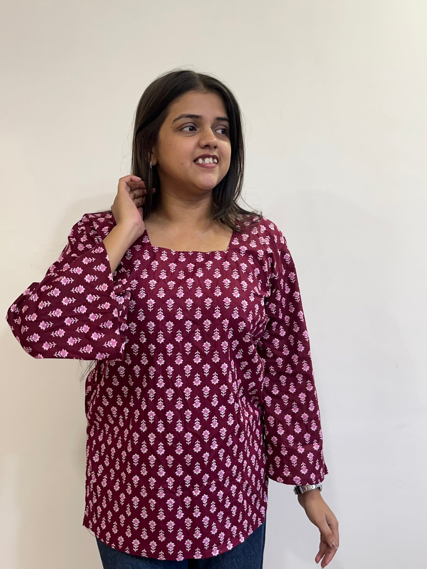 Bell sleeves kurti