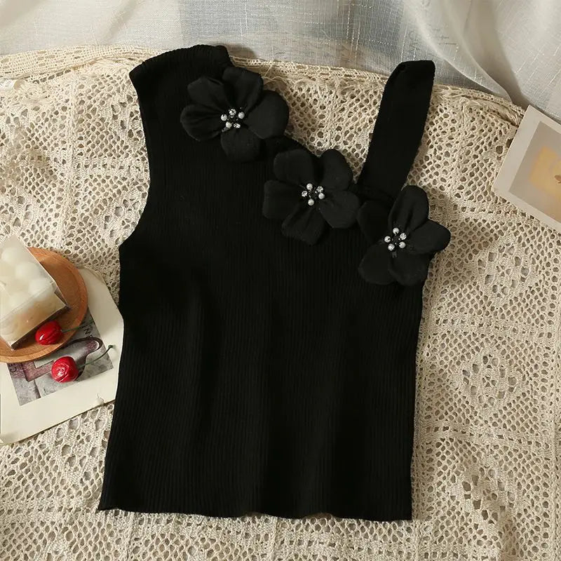 Floral ribbed top ❤️