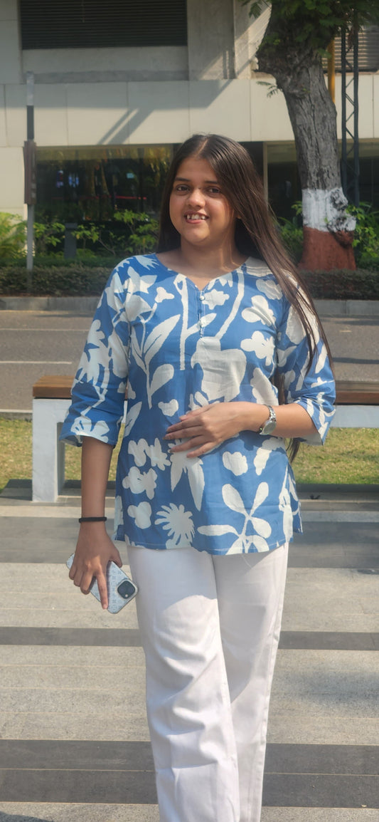 Printed straight kurta