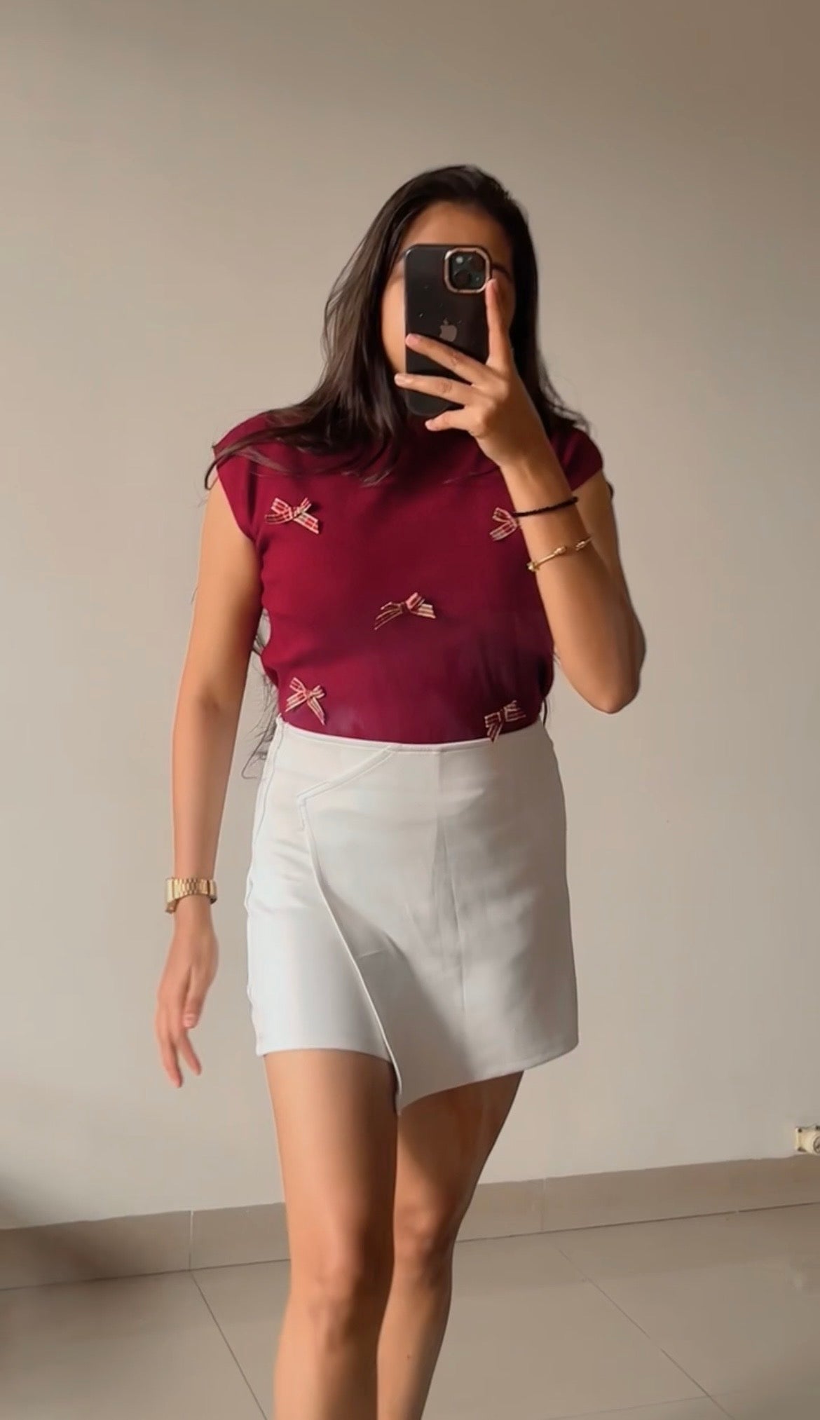 Cap sleeves knitted top