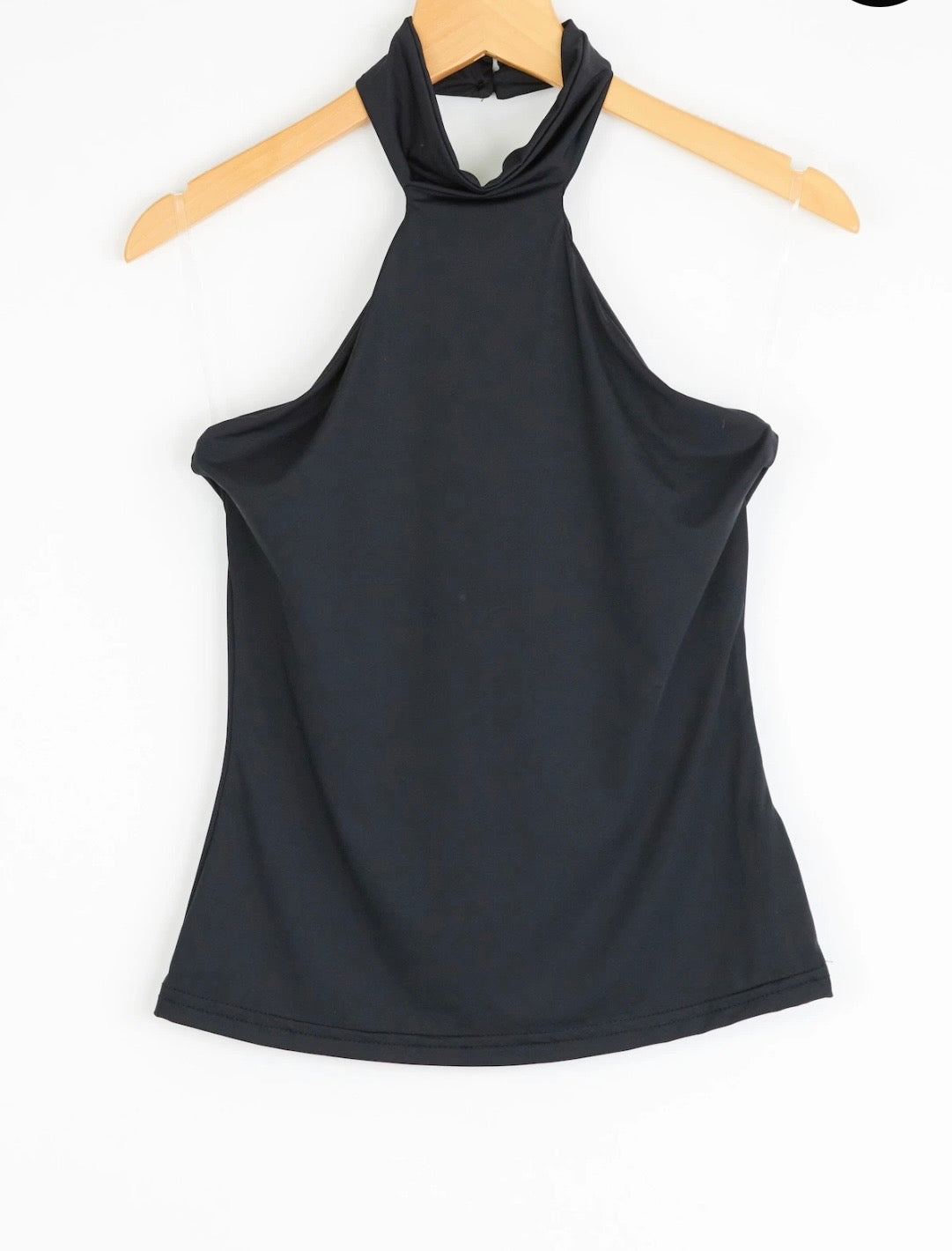 Fitted high neck top
