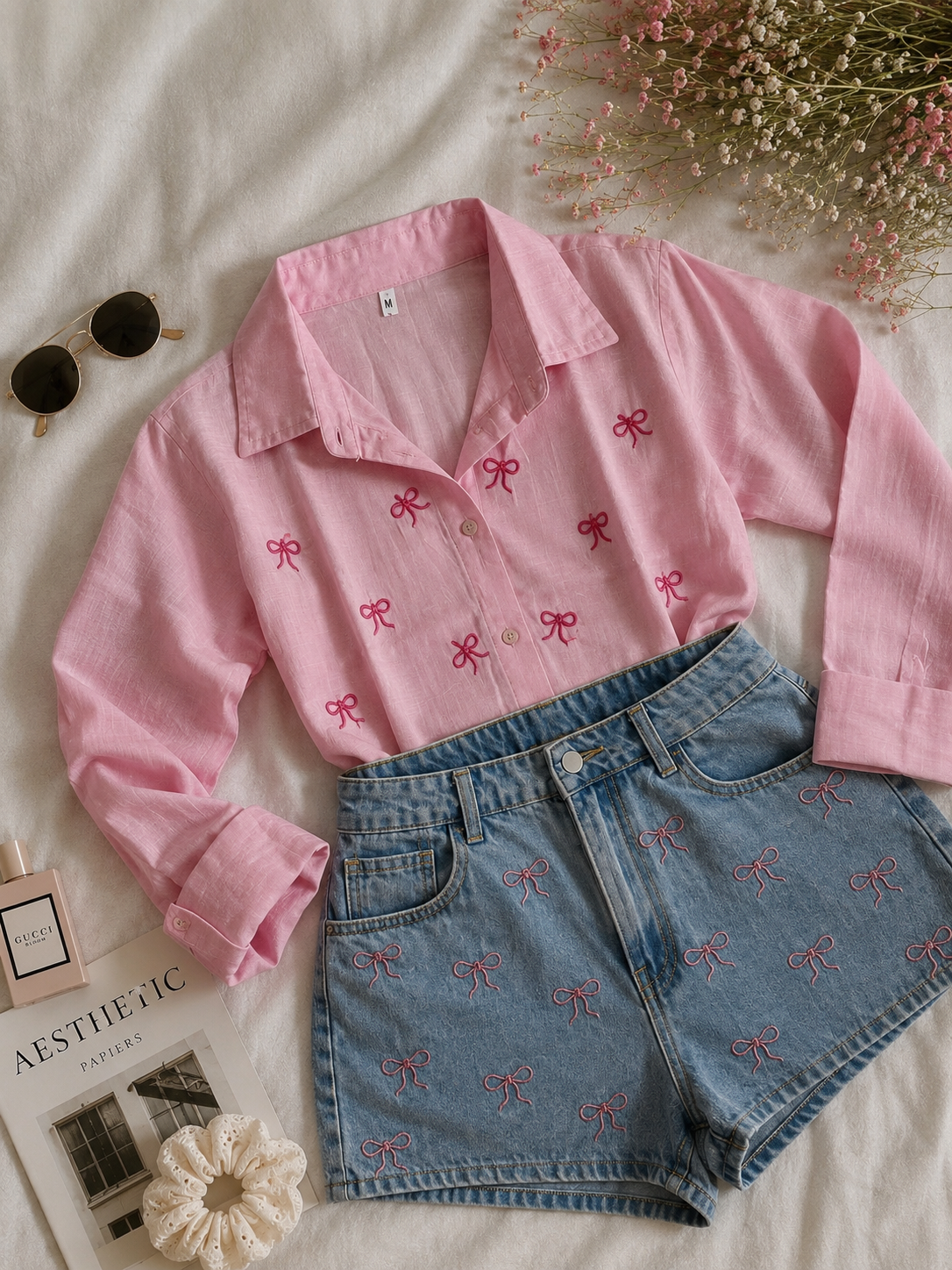 Pink bow shirt