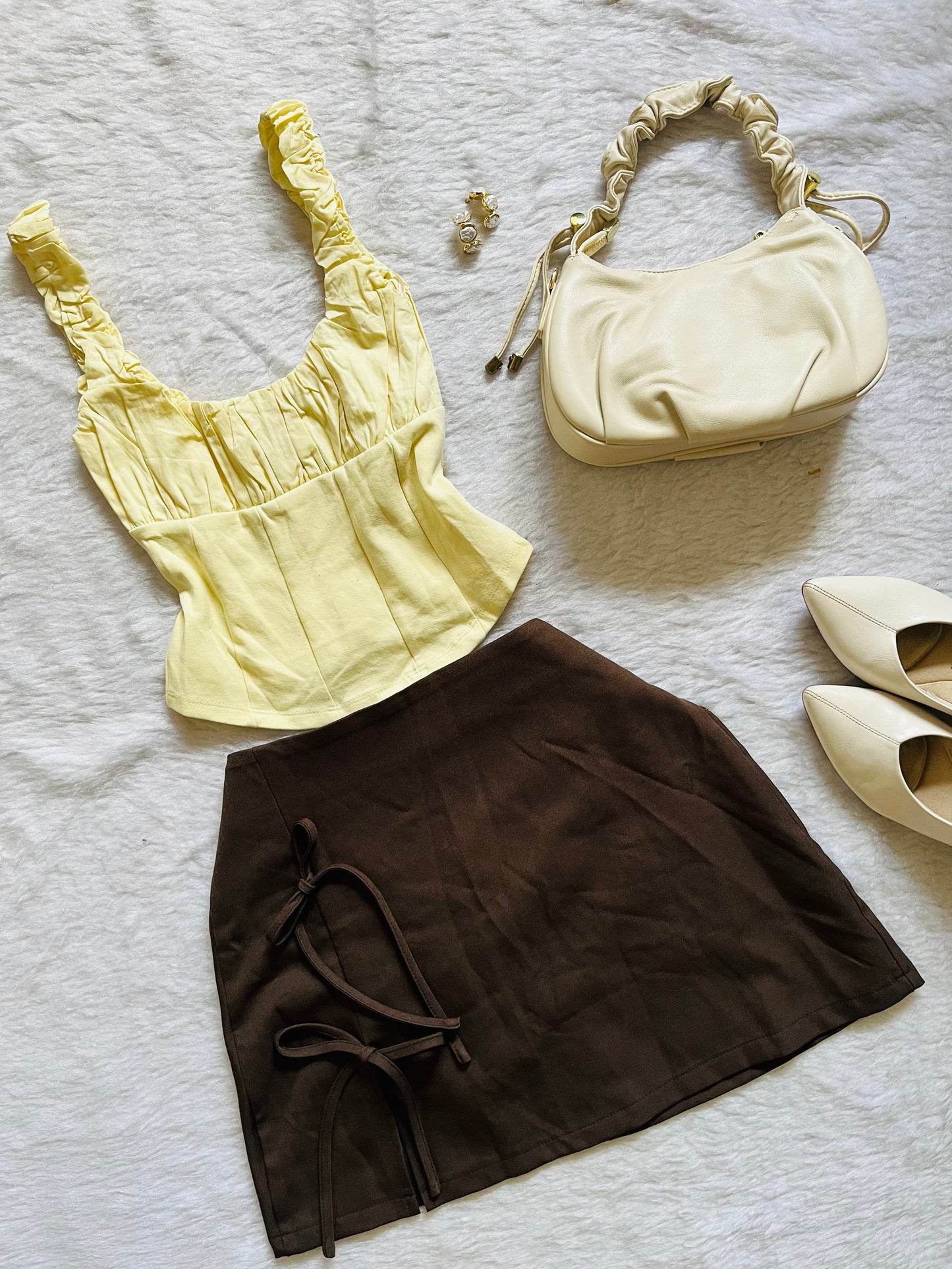 Butter yellow bustier top💛