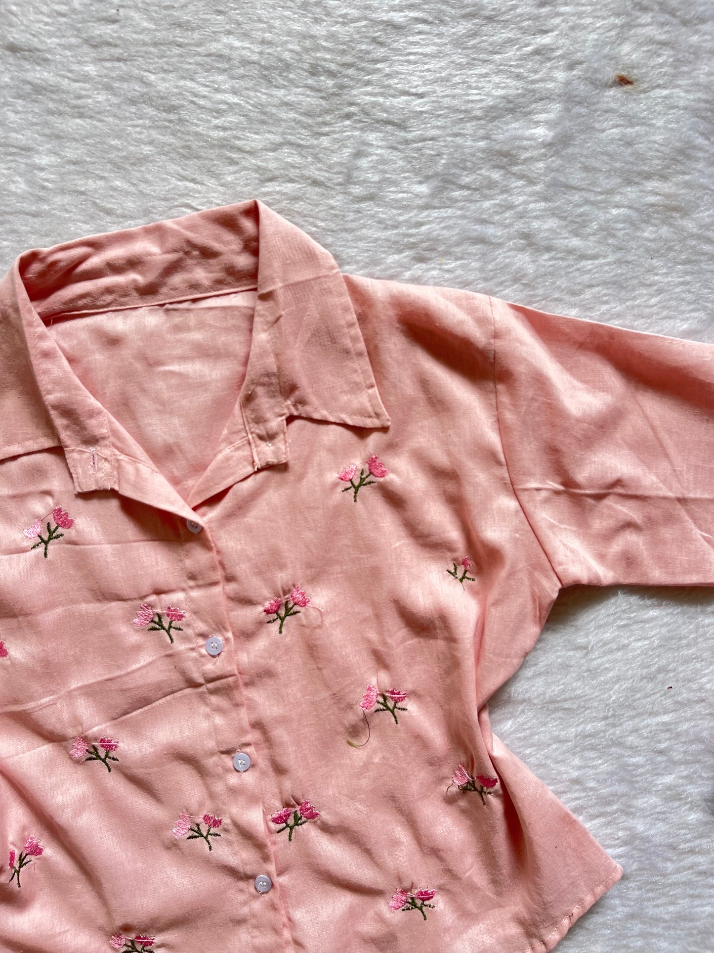 Embroidered cotton shirts❤️