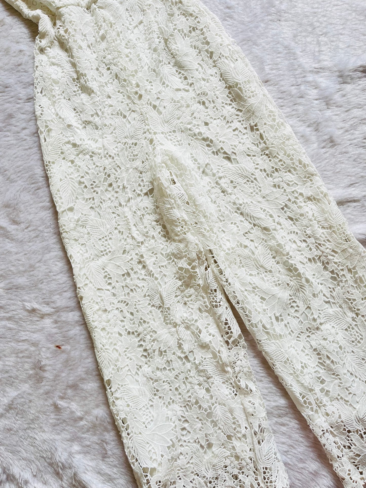 White lacy jumpsuit