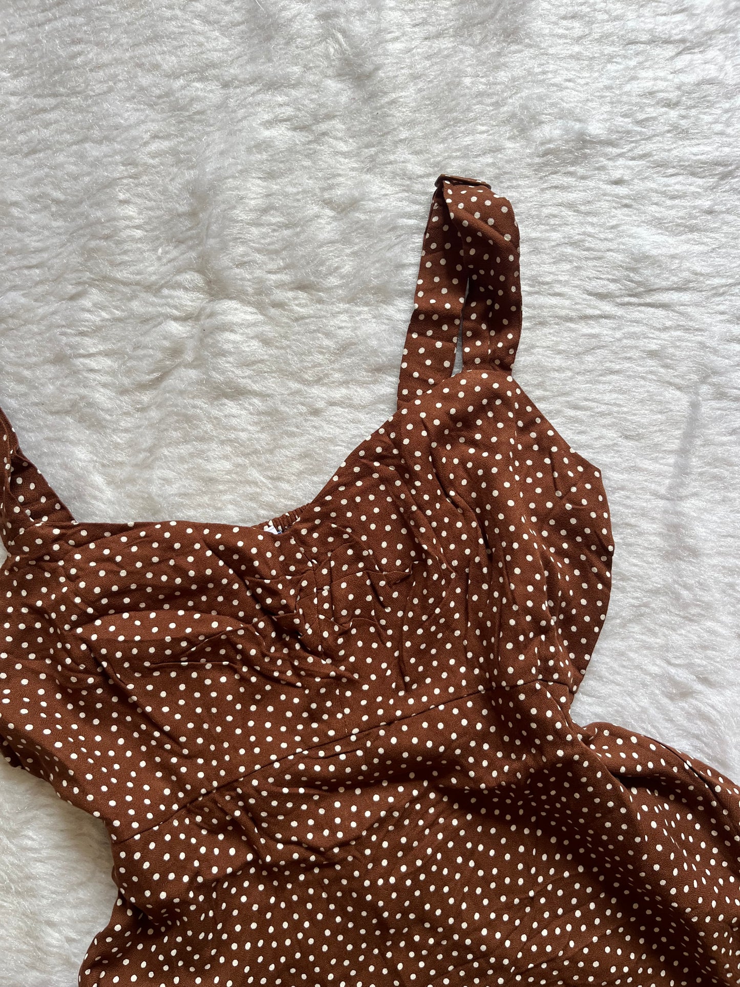 Brown polka dot dress🤎