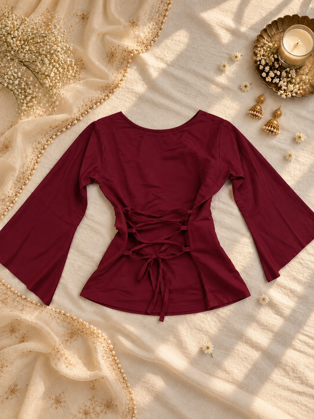 Mirror work solid Kurtis