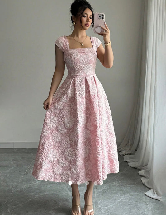 Peach pink dress