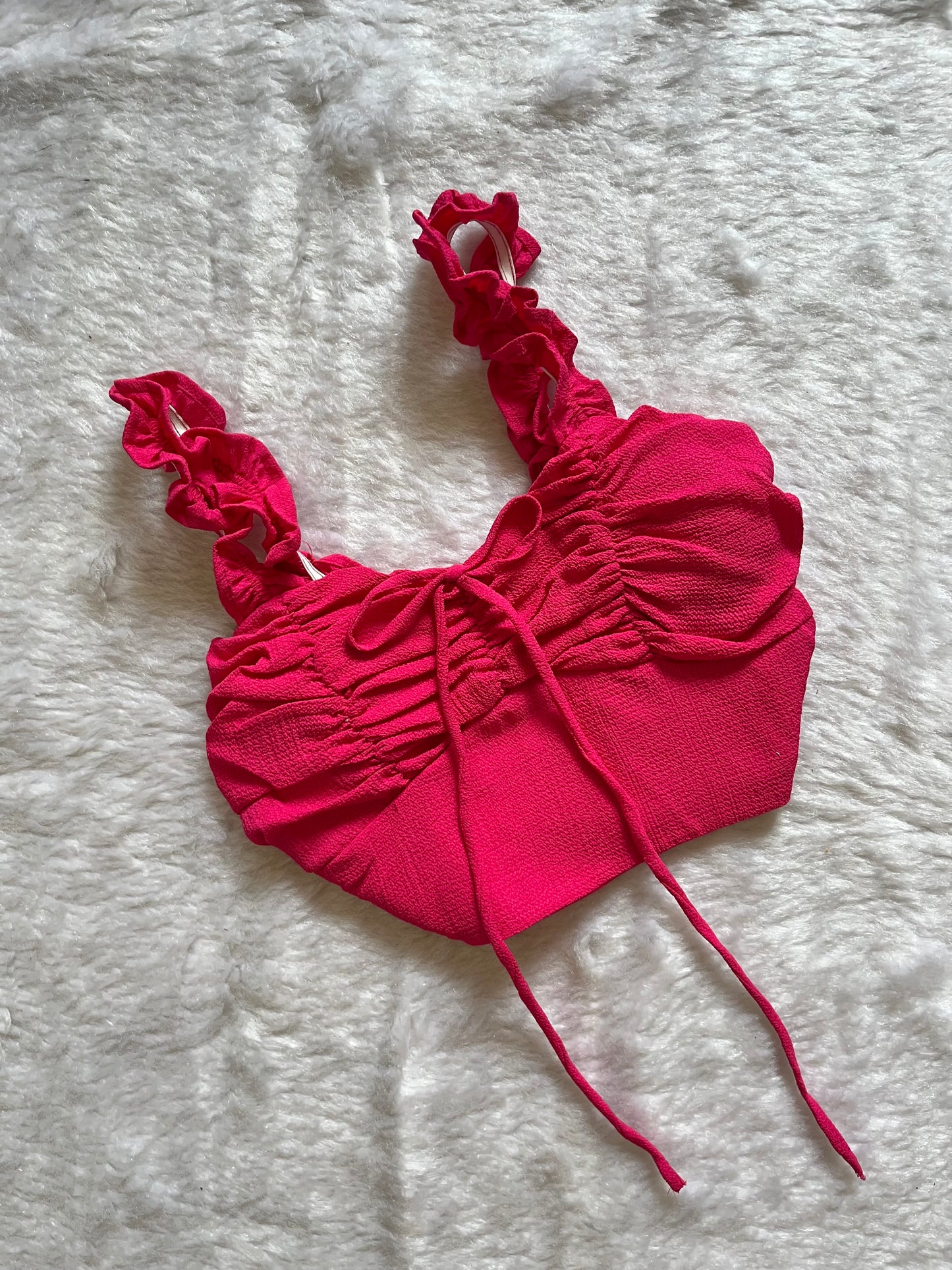 Hot Pink ruched top🤍