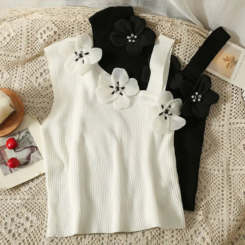 Floral ribbed top ❤️