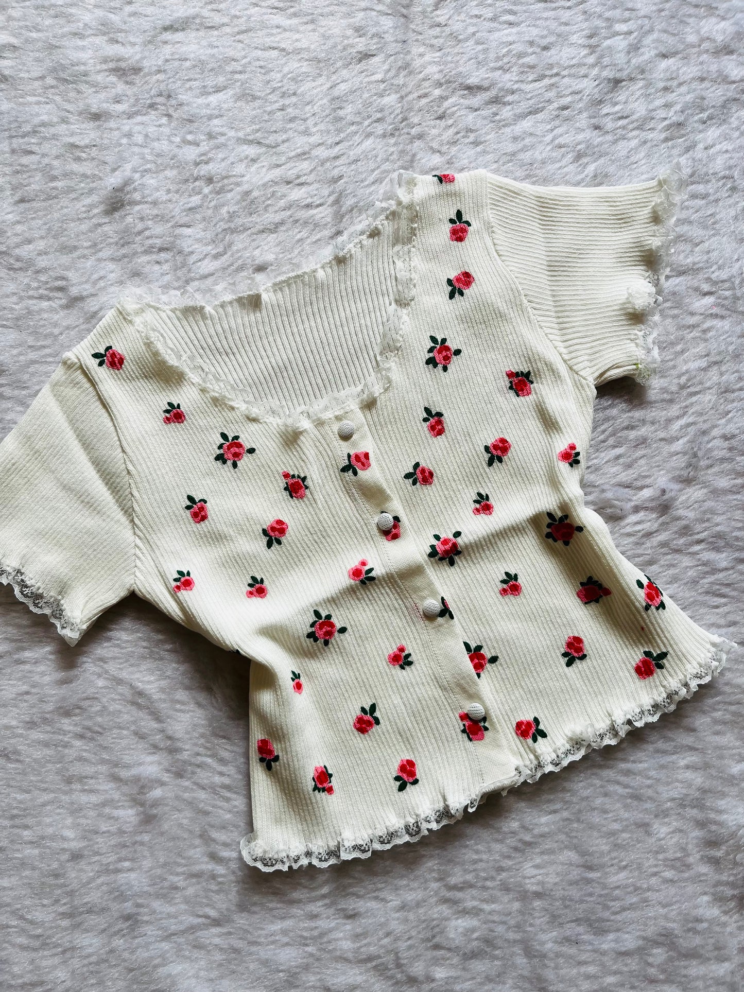 White flora top🤍