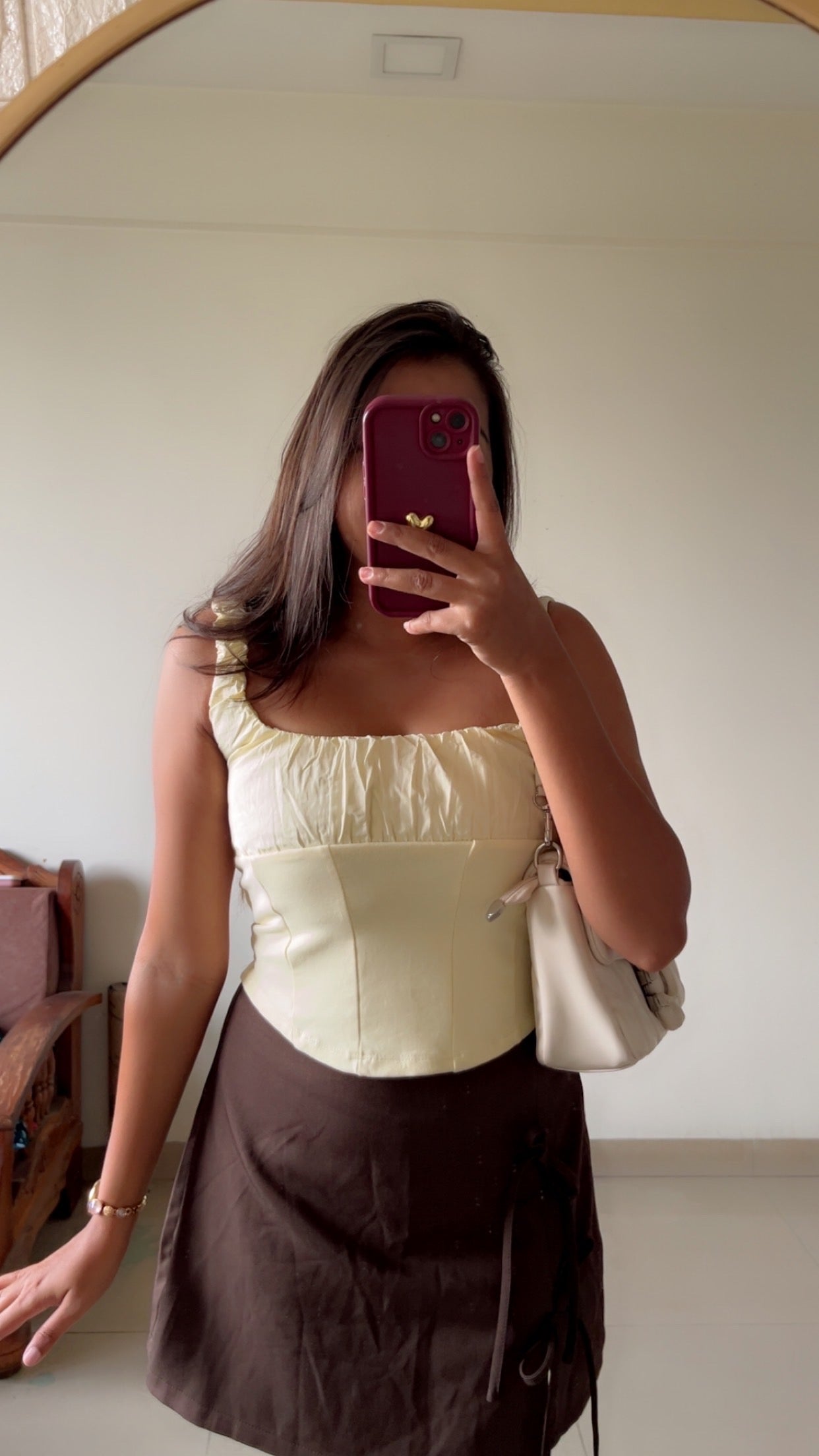 Butter yellow bustier top💛