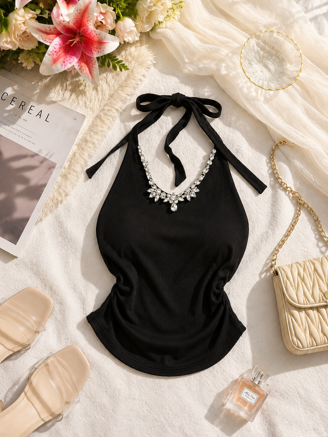 Haulter studded tops
