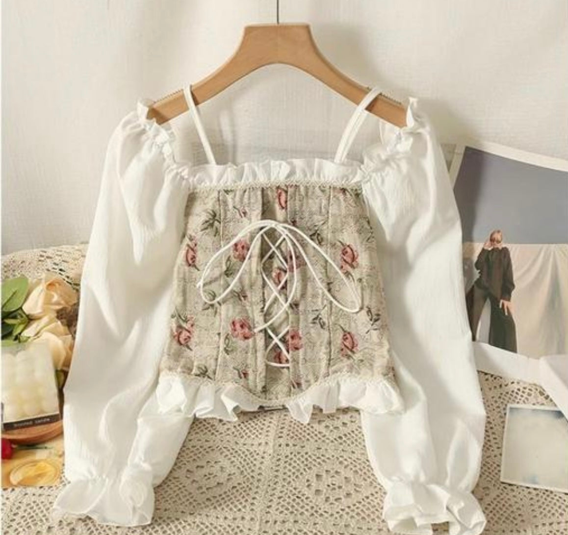 Vintage corset style top