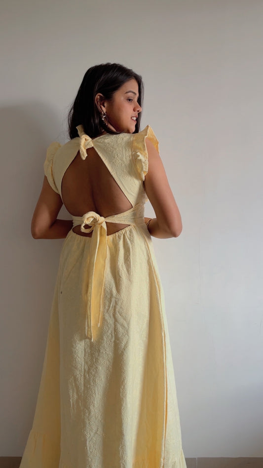 Butter yellow maxi dress🤍