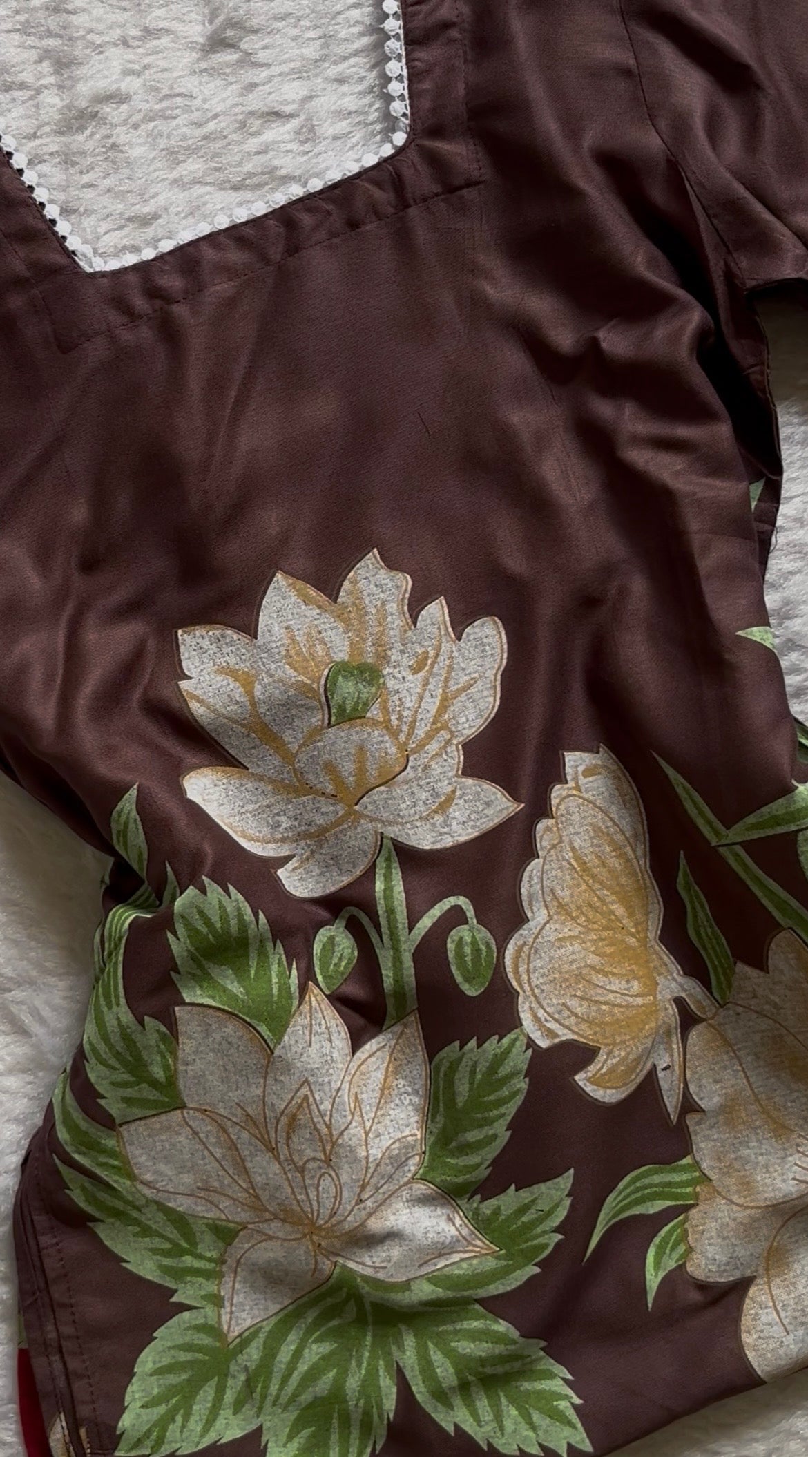 Floral lacy kurtis