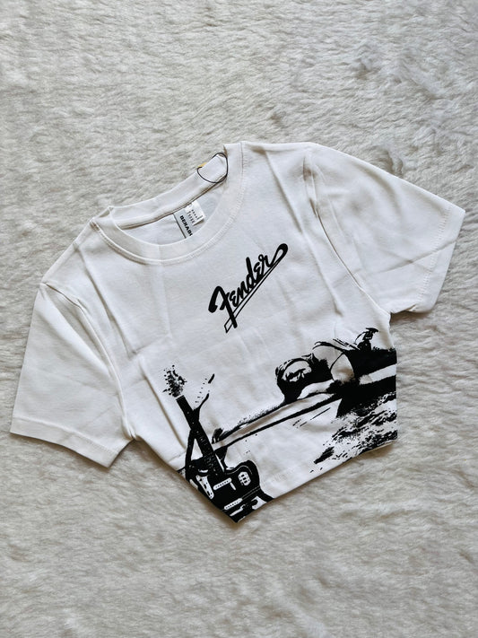 Off White printed baby tee