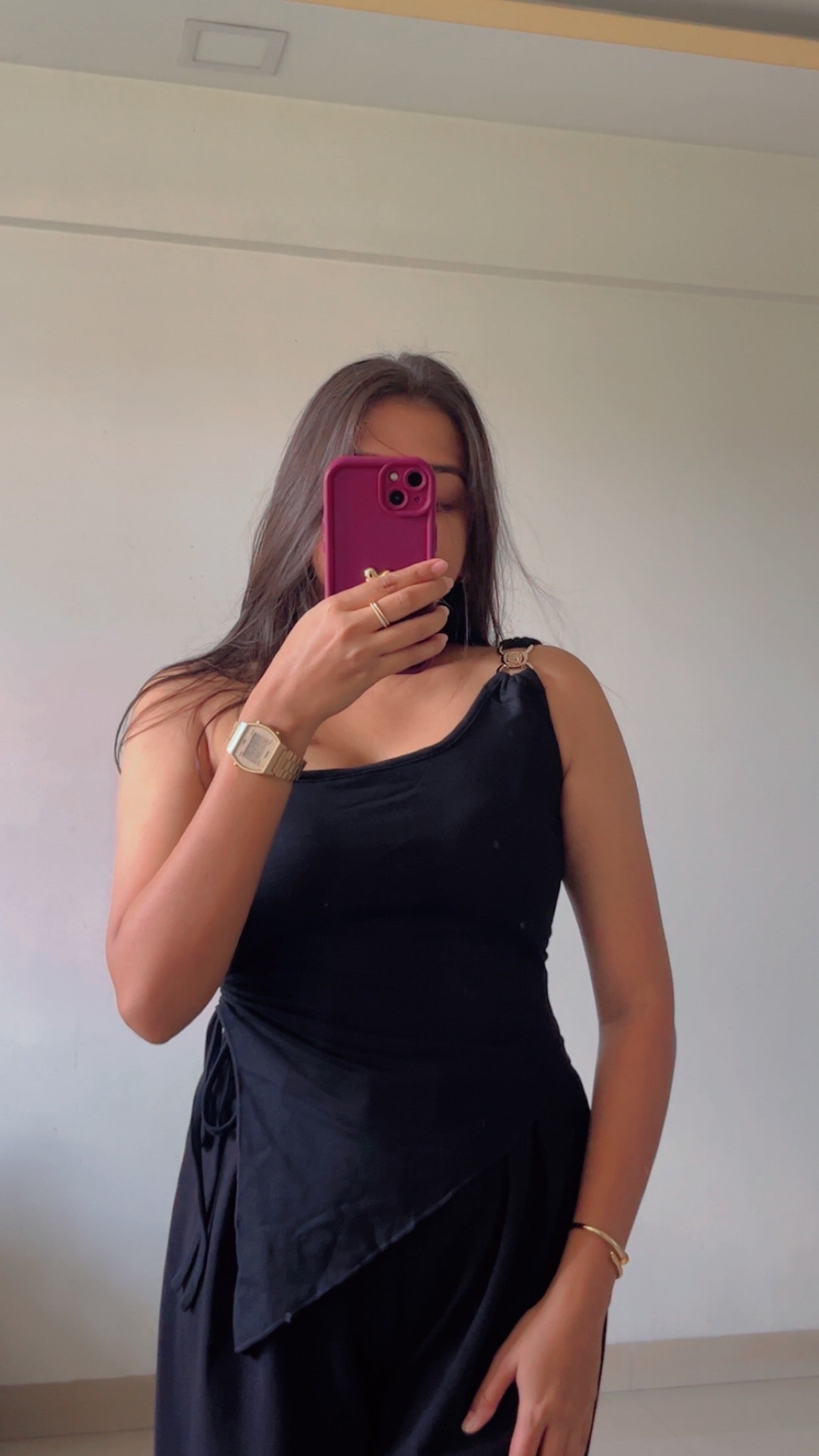 One shoulder buckle top❤️