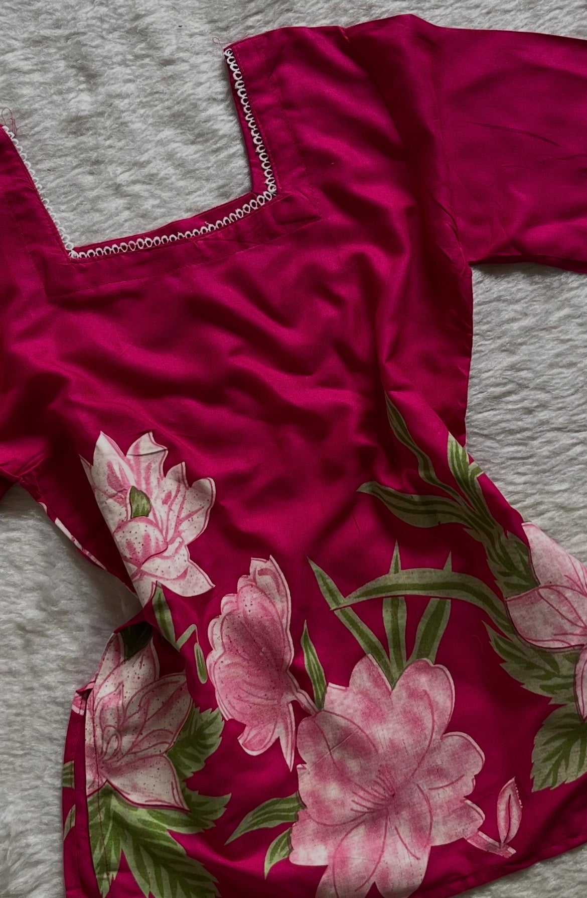 Floral lacy kurtis