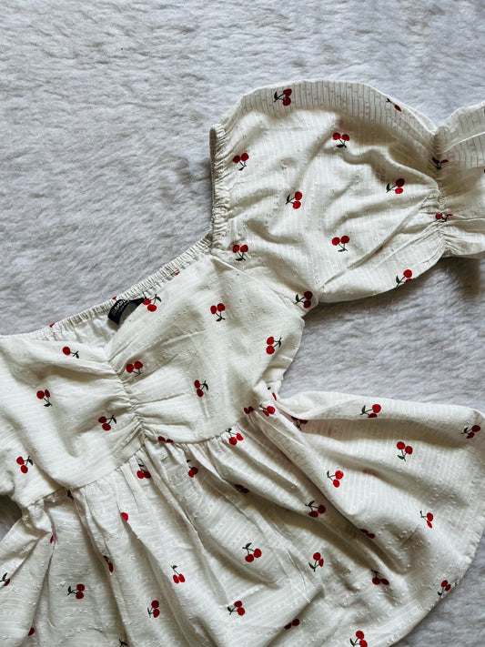 Cherry Peplum top