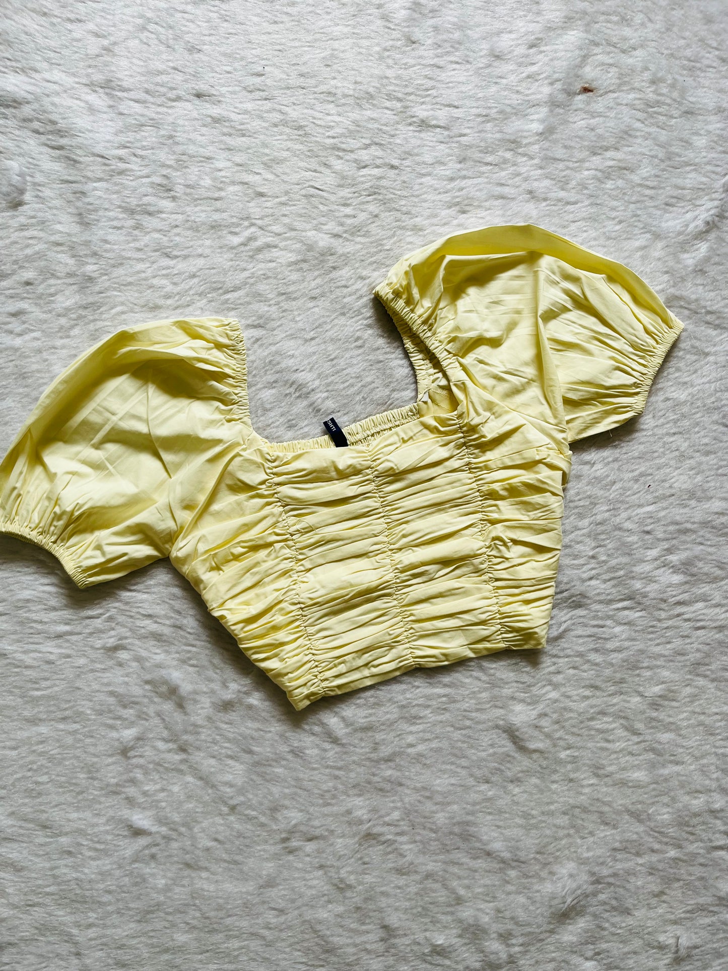 Pastel Yellow pleated top