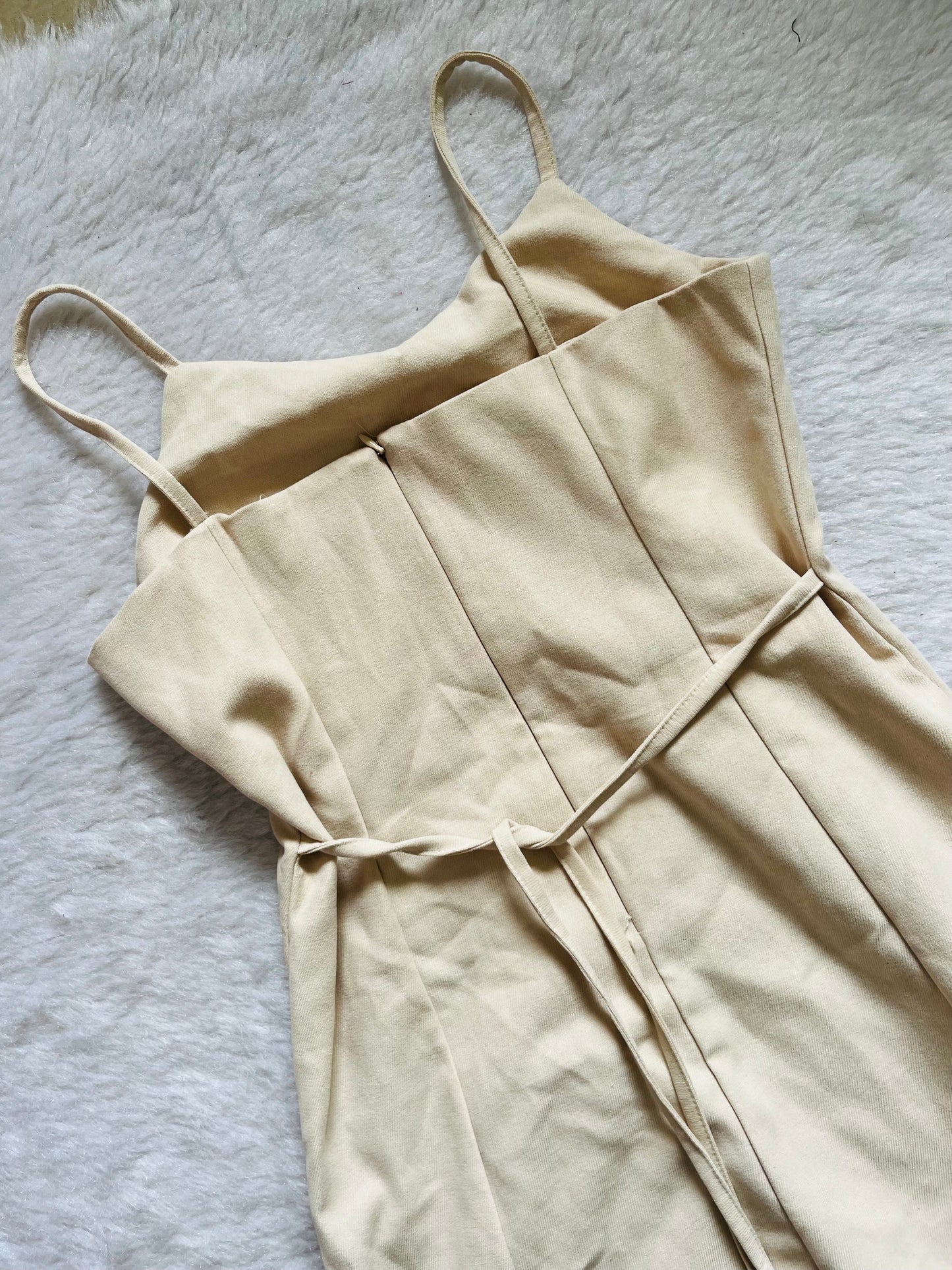 Beige Korean Dress