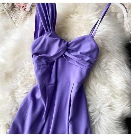 Purple twisted jumpsuit