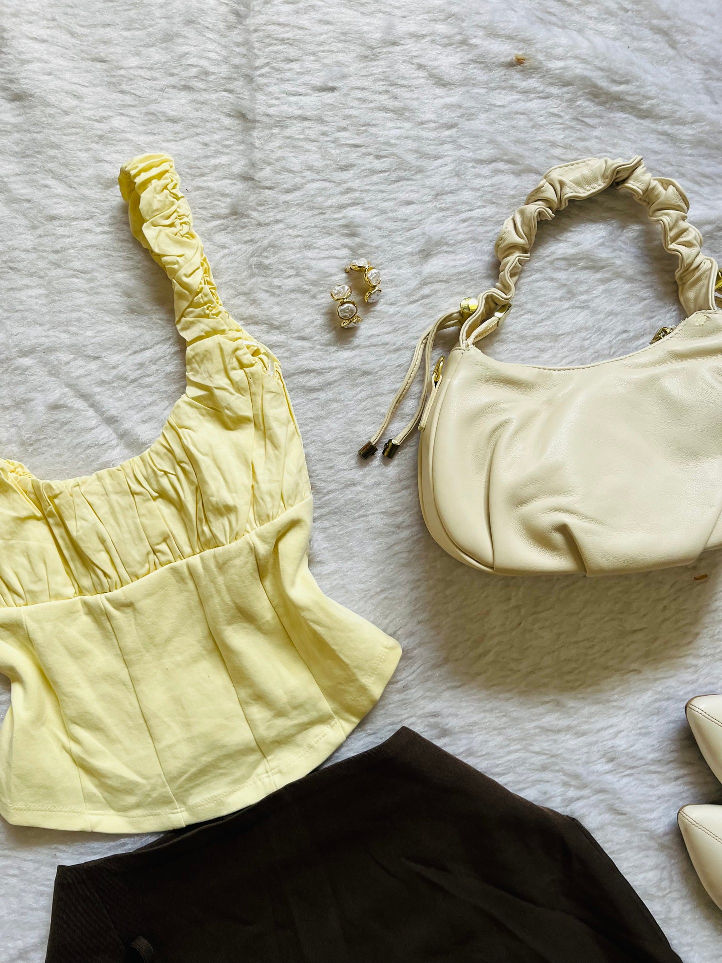 Butter yellow bustier top💛