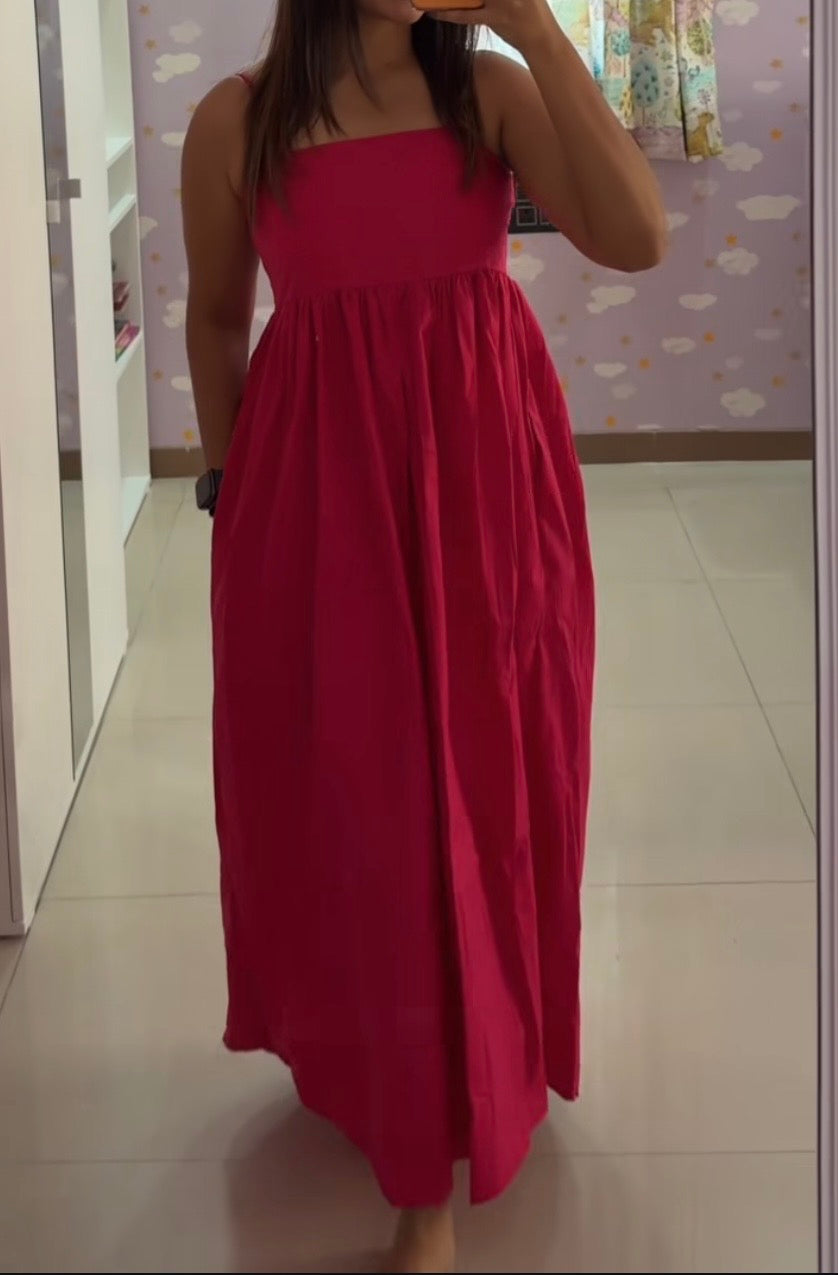 Solid maxi dress