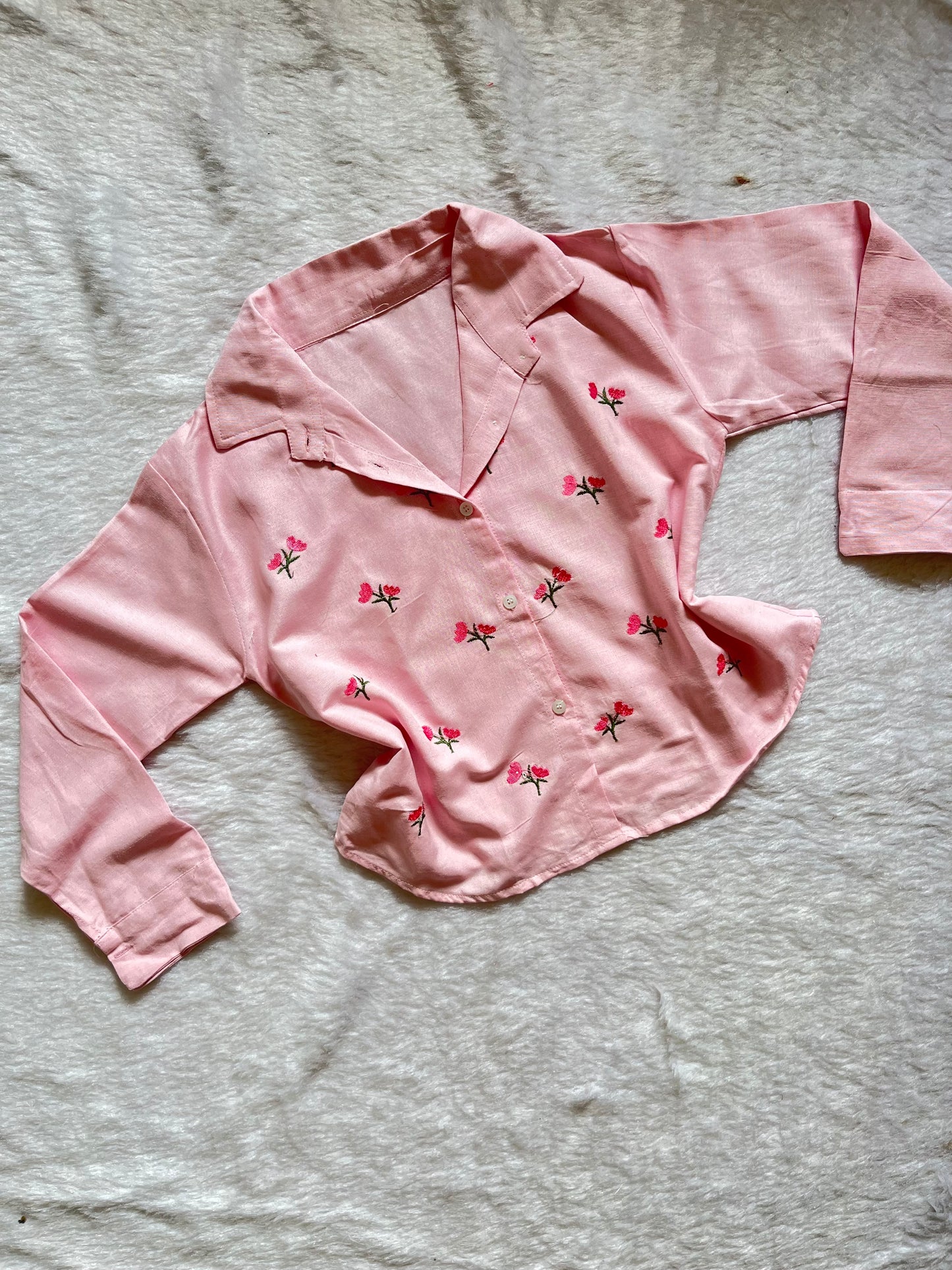 Embroidered cotton shirts❤️