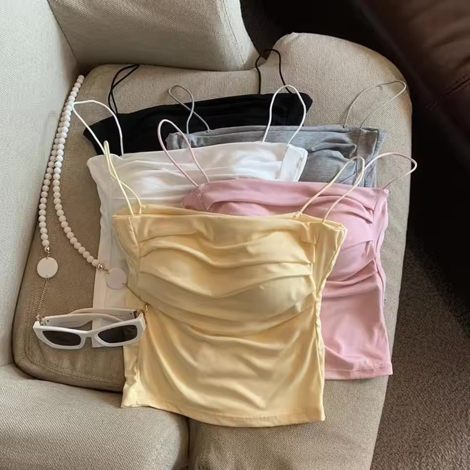 Ruched padded cami tops❤️