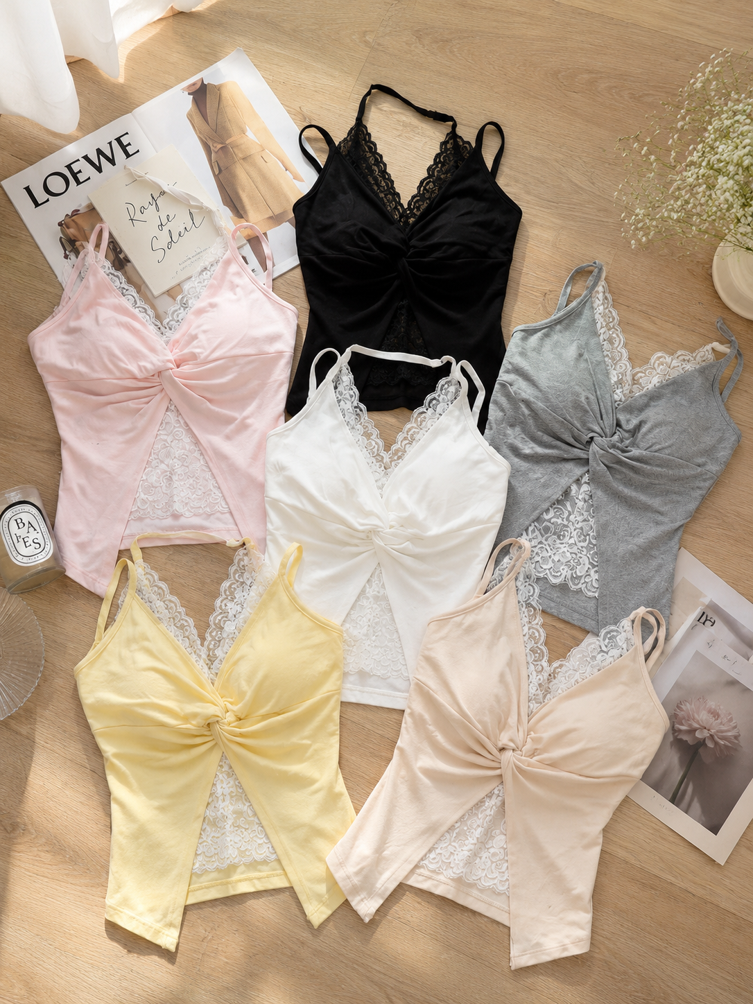 Lacy twist tops