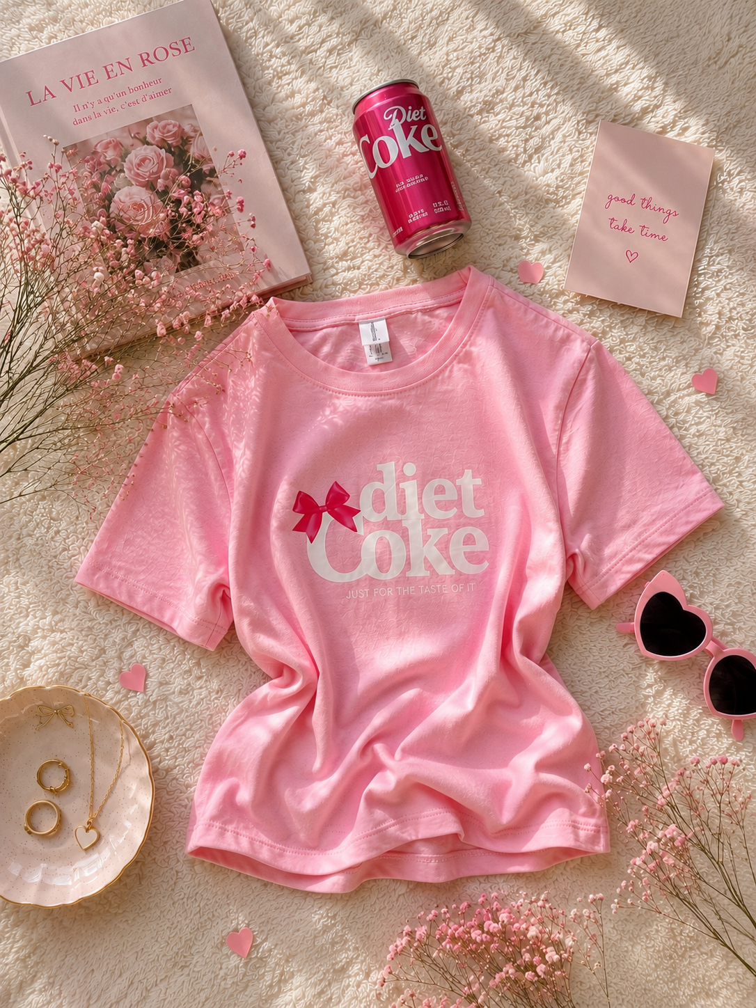 Pink diet coke tee