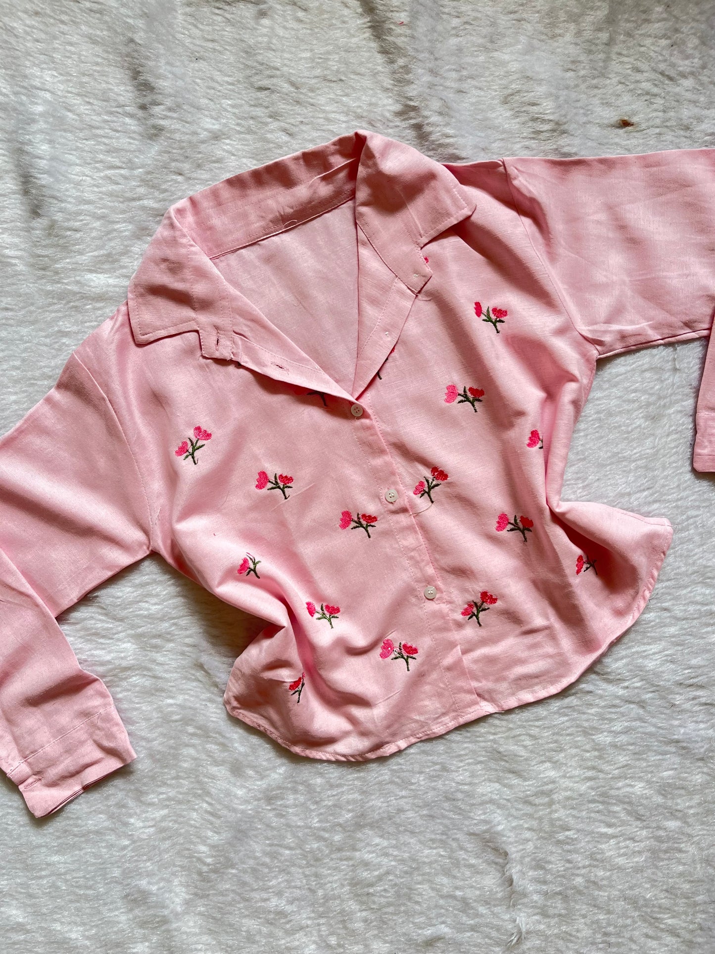 Embroidered cotton shirts❤️