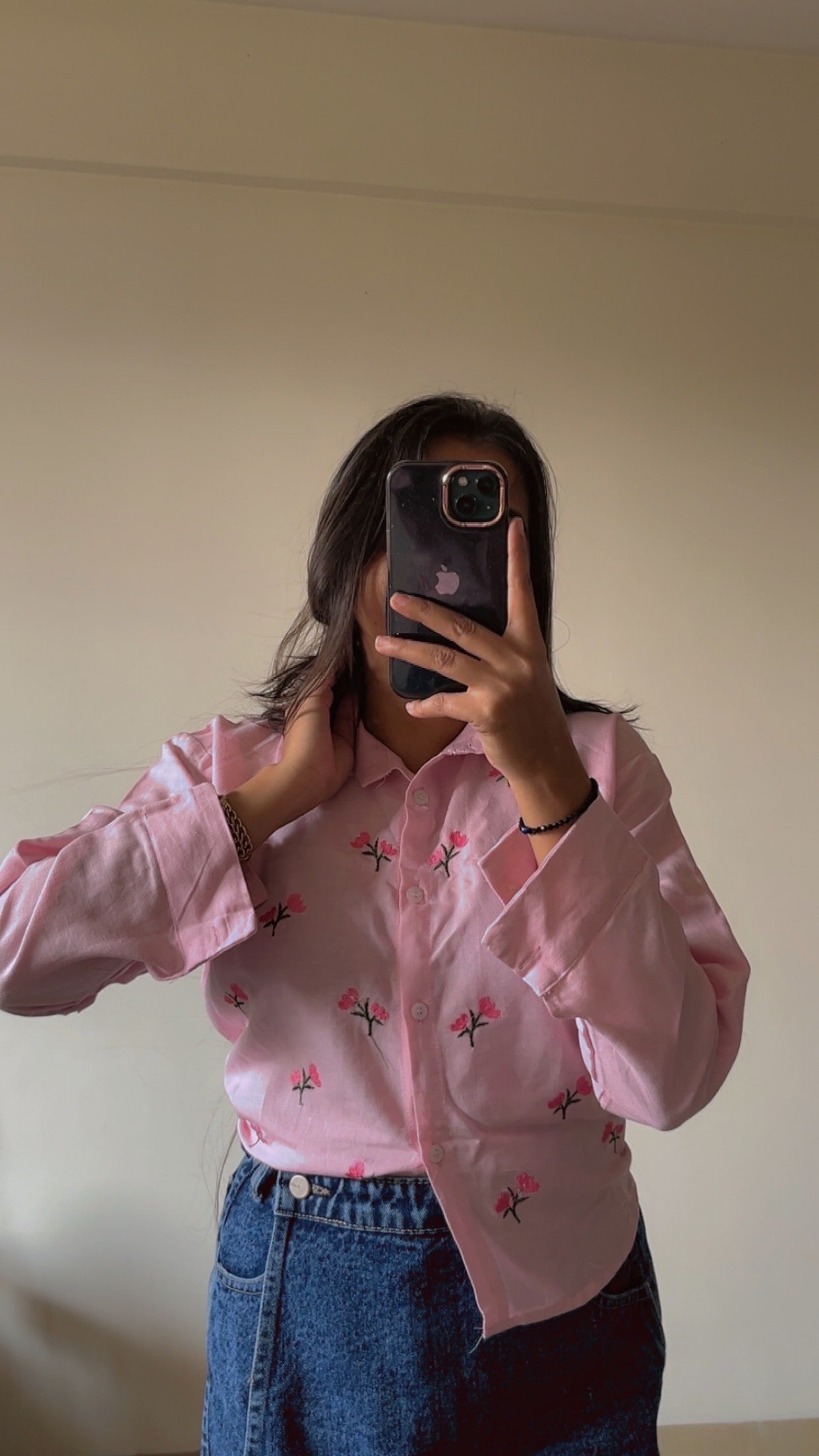 Embroidered cotton shirts❤️